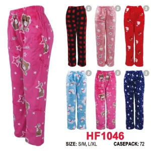 Adult Warm & Fuzzy Pajama Bottoms Pants Wholesale HF1046