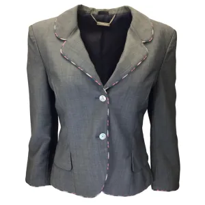 Alexander McQueen Charcoal Grey Two-Button Blazer