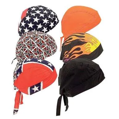 ASSORTED DESIGNS PREMIXED BANDANA CAPS / DORAG HAT