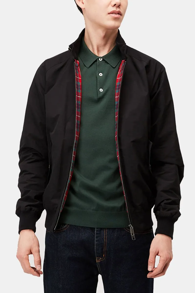 Baracuta G9 Classic Cotton-Blend Harrington Jacket (Black)