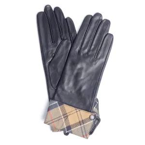 Barbour Lady Jane Glove in Black/Dress Tartan