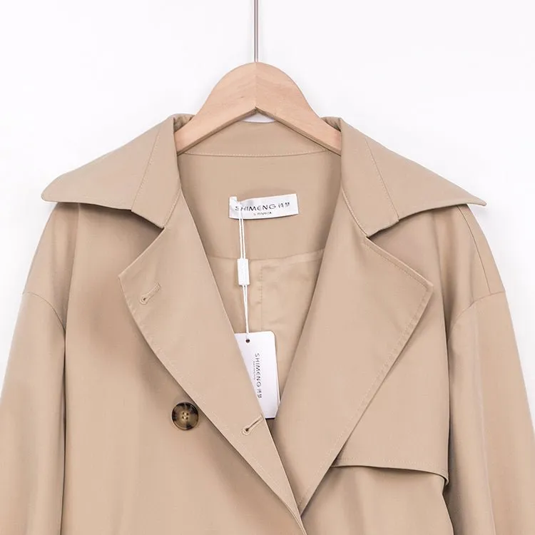 Beige Classic Belted Women's Trench Coats