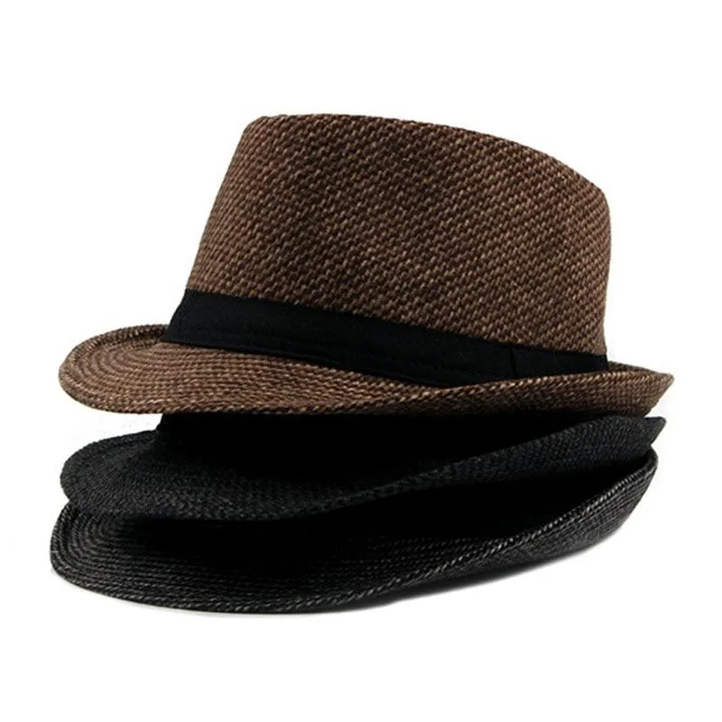 British Style Classic Wool Trilby Hat with Black Hatband