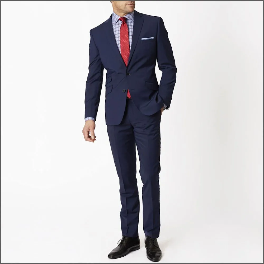 Brook Taverner Cassino Blue Fashion Fit Washable Crease Resistant Suit-