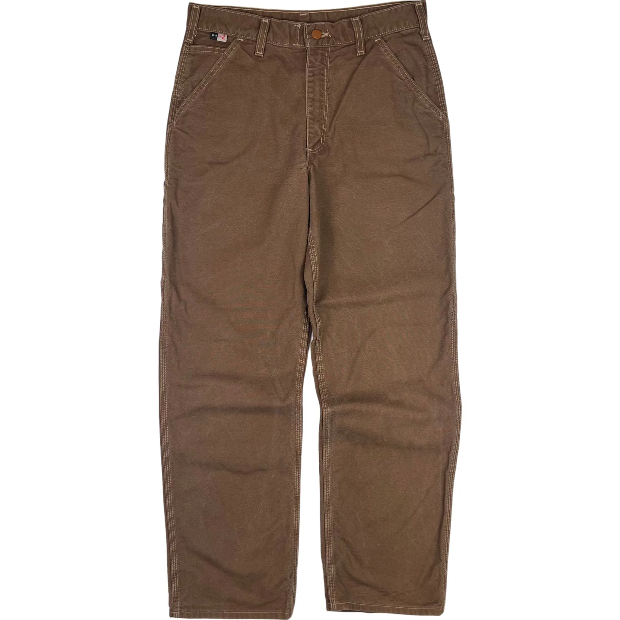 Carhartt Carpenter Workwear Fire Resistant Trousers Brown