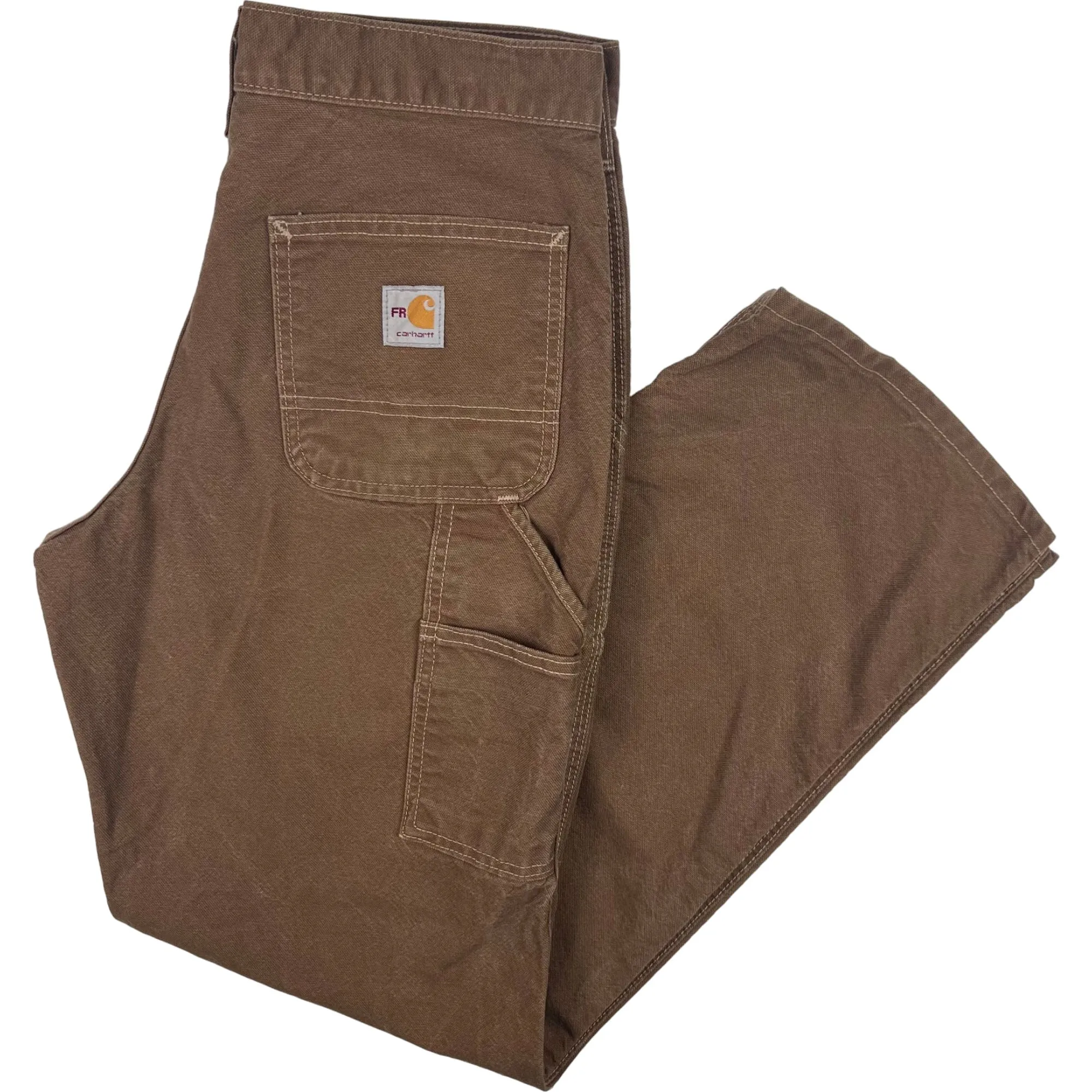 Carhartt Carpenter Workwear Fire Resistant Trousers Brown