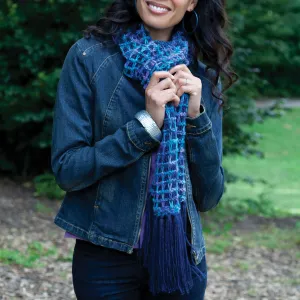 Caron Knit Bluesy Scarf