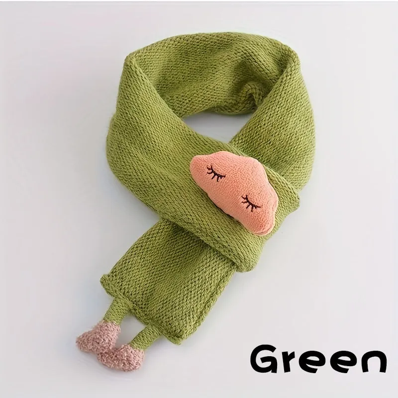 Children's Scarf, Girls Warm Knitted Scarf, Cute Cloud Neck Scarf For Autumn And Winter Kids Scarf Soft Warm Knit Neck Warmer Winter Classic Scarf For Boys Girls