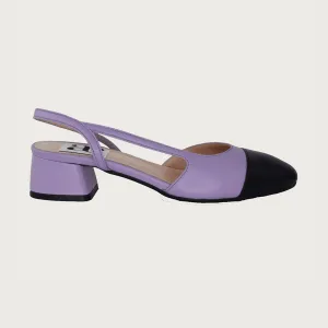 Chloe 30 Slingback Lavender-Black Leather