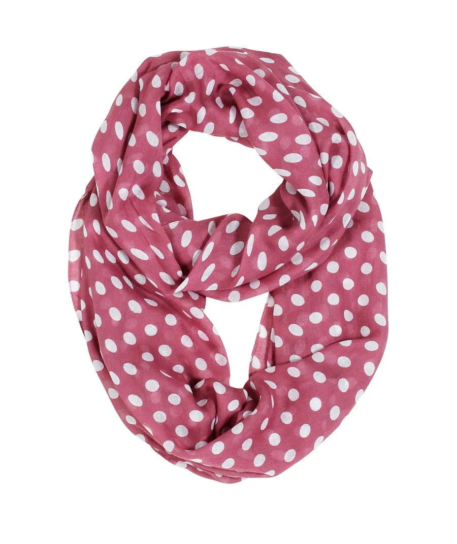 Chloe Classic Polka Dot Infinity Scarf