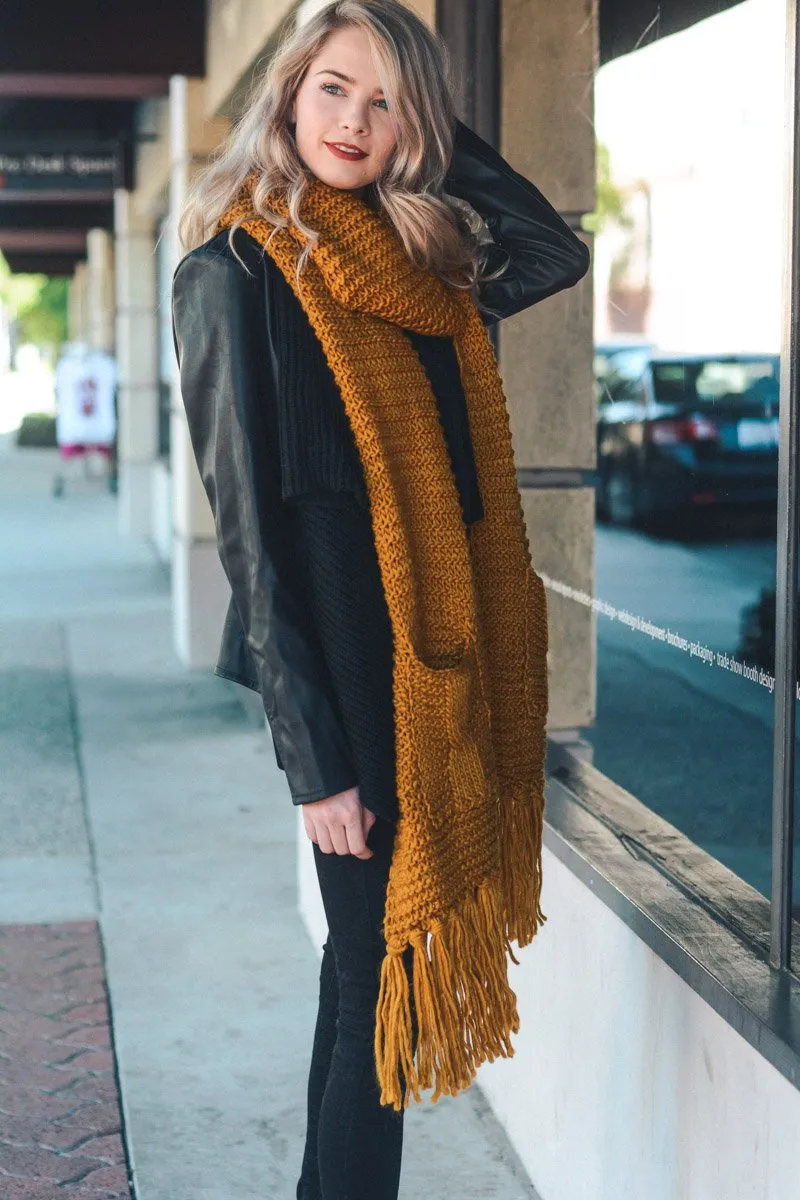 Chunky Oversized Pocket Scarf