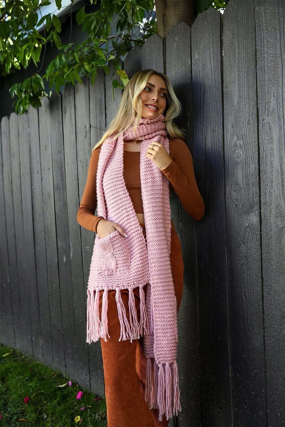 Chunky Oversized Pocket Scarf