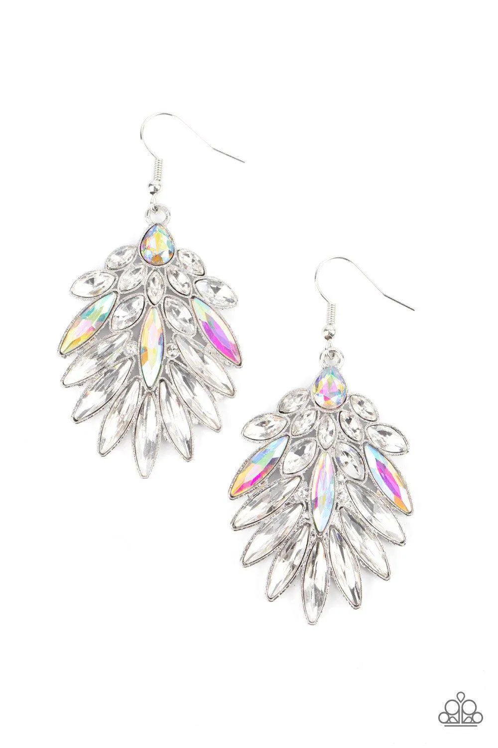 COSMIC-politan Multi Iridescent Rhinestone Earrings - Paparazzi Accessories