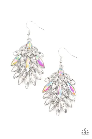 COSMIC-politan Multi Iridescent Rhinestone Earrings - Paparazzi Accessories