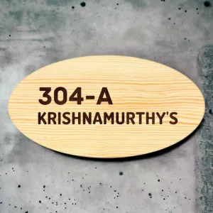 Customized Wooden Name Plate for Flat Bungalow