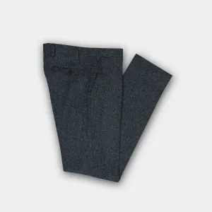 Dark Blue Pure Wool Trousers