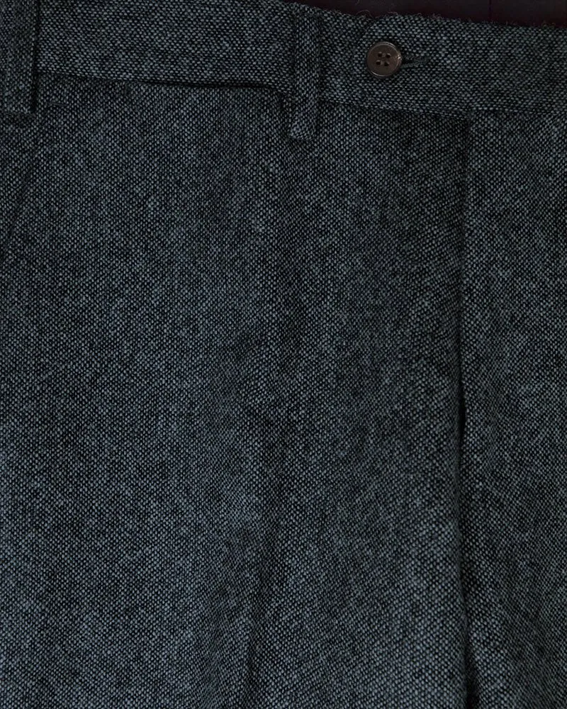 Dark Blue Pure Wool Trousers