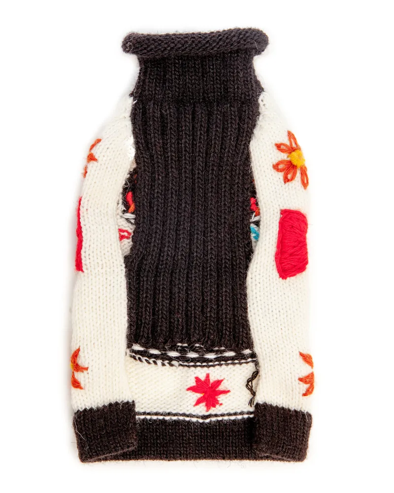 Day of the Dead Handknit Dog Sweater (FINAL SALE)