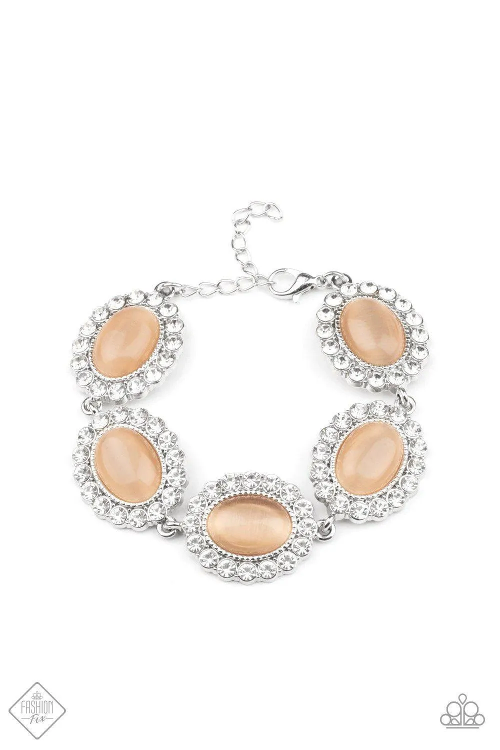 Demurely Diva Orange Cat's Eye Bracelet - Paparazzi Accessories