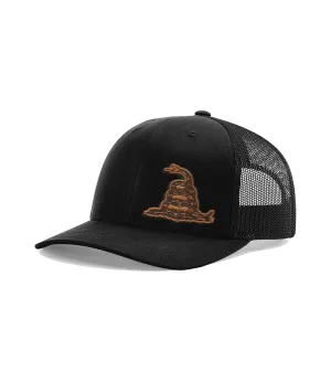 Don't Tread On Me Premium Raw Leather Patch Hat