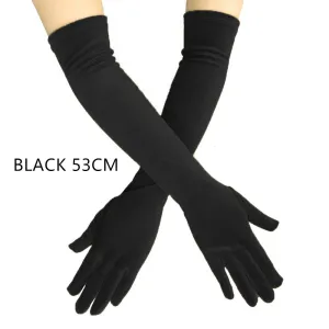 Elegant Stretch Velvet Opera Gloves