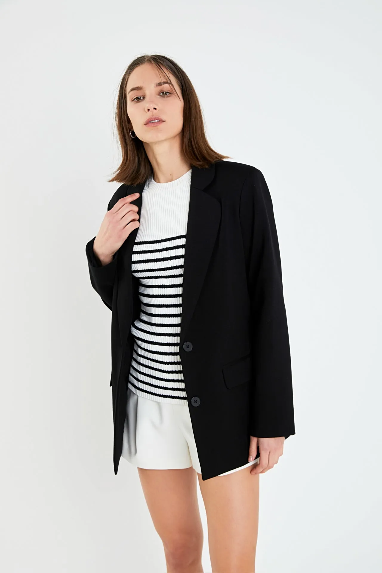 English Factory - Terry Round Collared Blazer