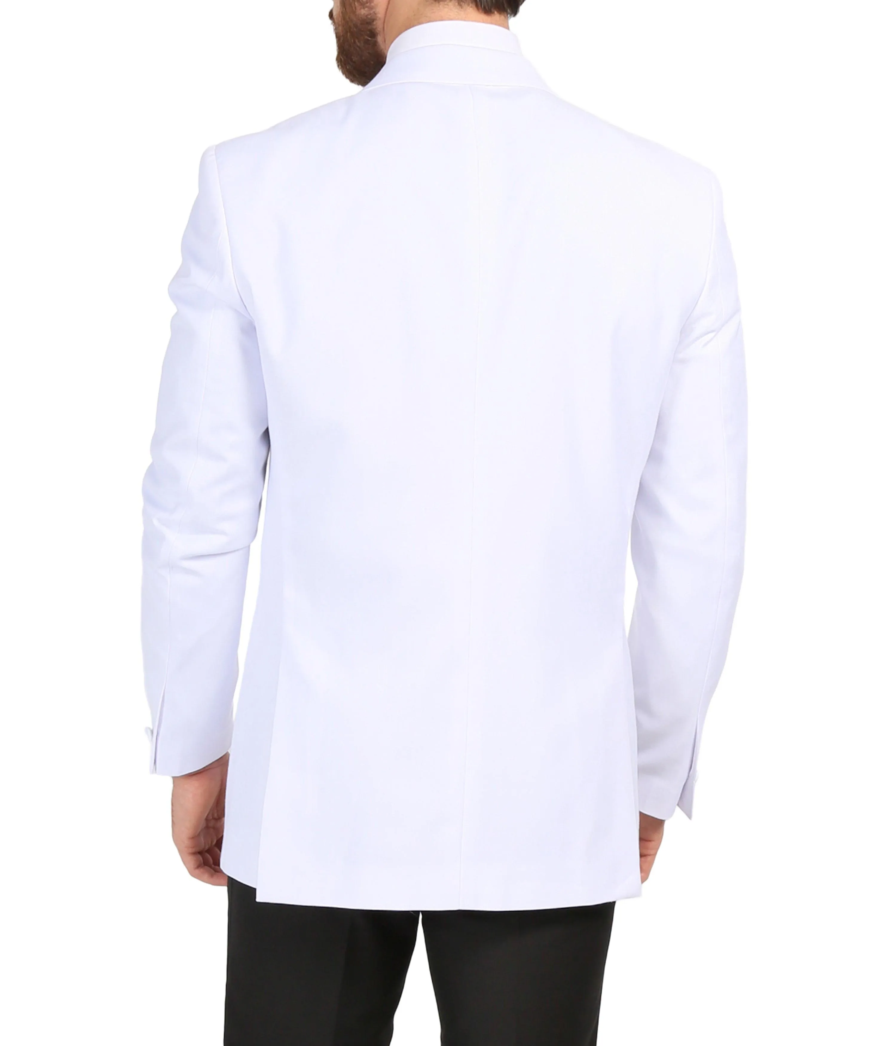 Ferrecci Men's Aura White Slim Fit Peak Lapel Tuxedo Dinner Jacket