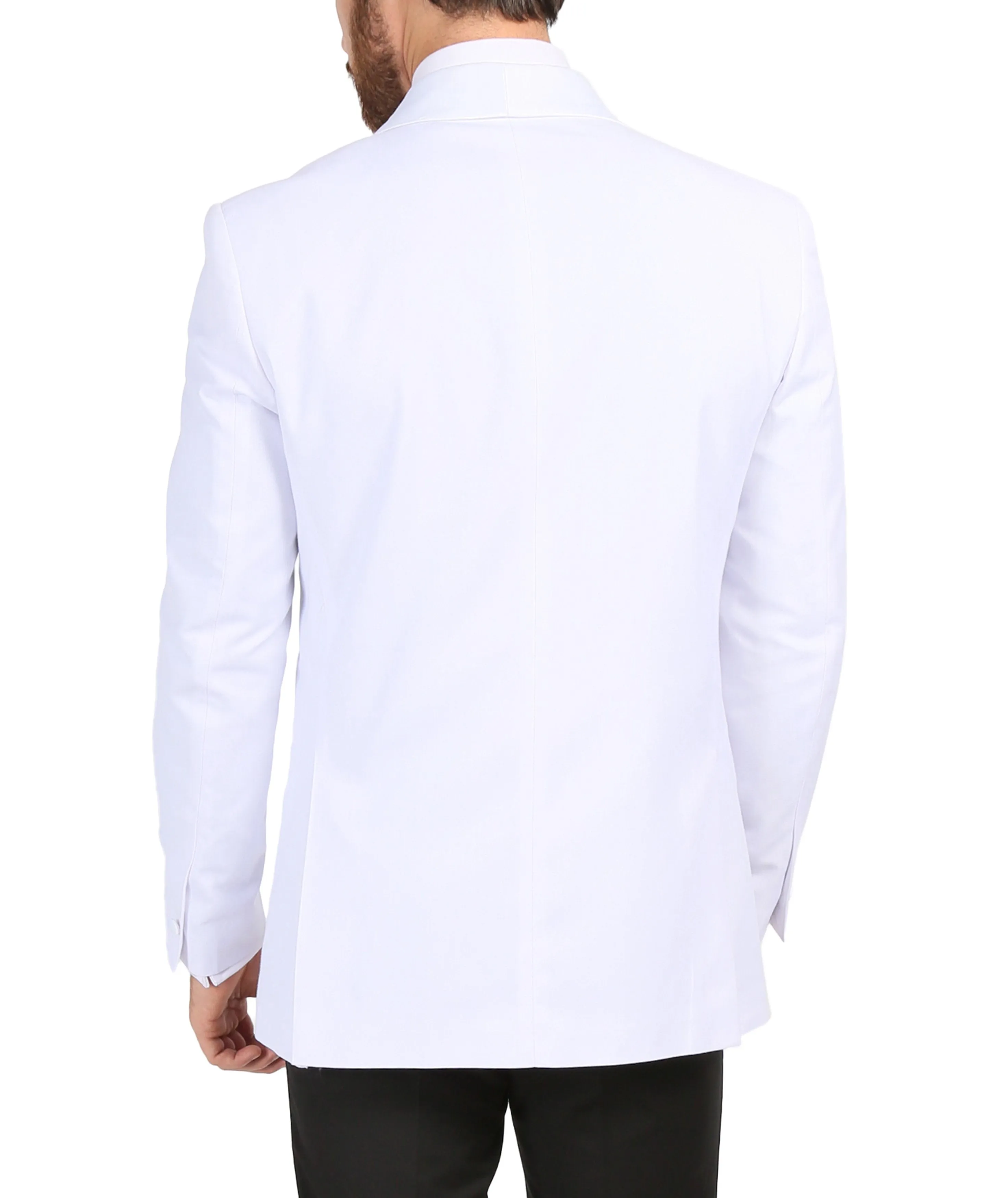 Ferrecci Men's Echo White Slim Fit Shawl Lapel Tuxedo Dinner Jacket