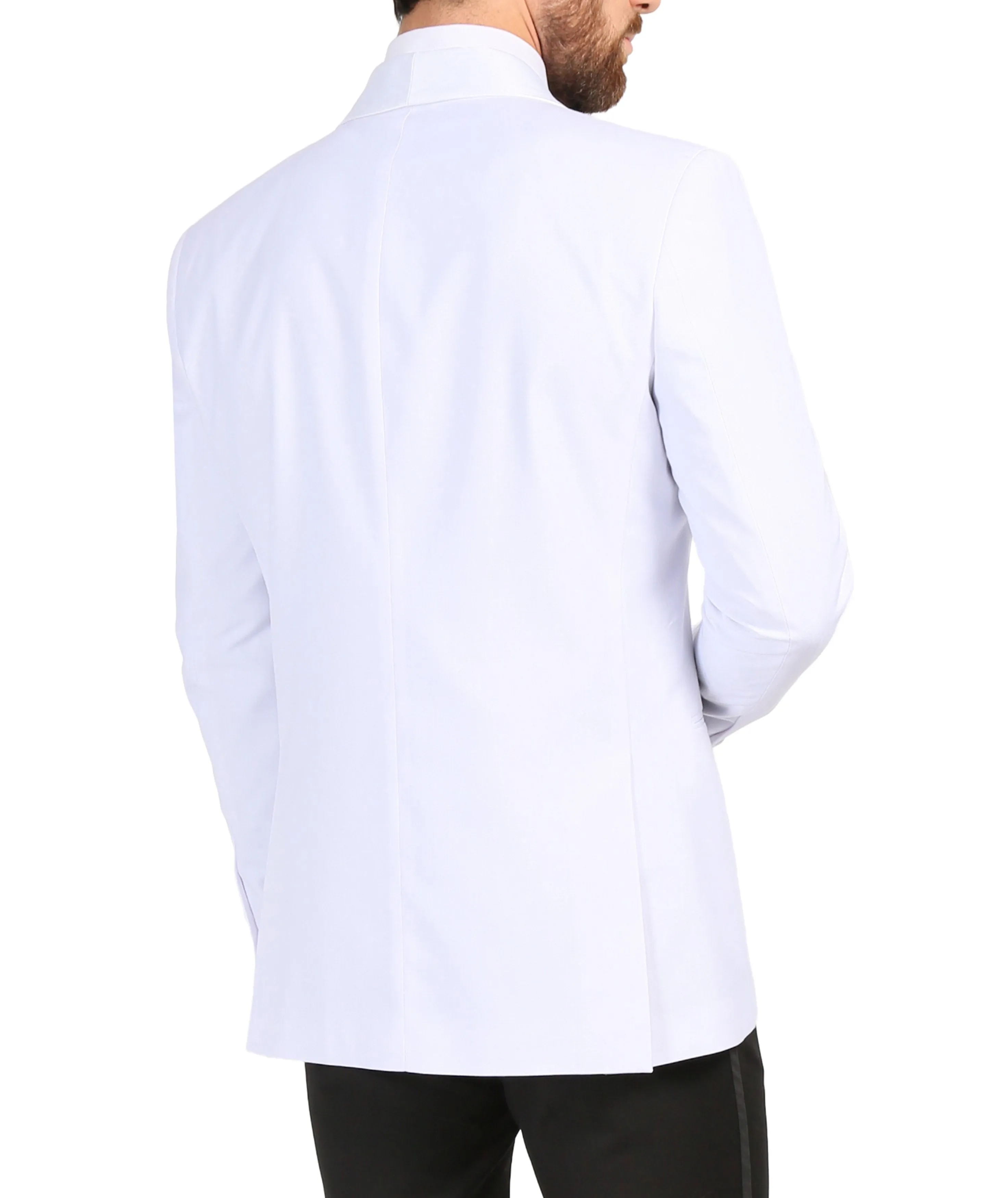 Ferrecci Men's Echo White Slim Fit Shawl Lapel Tuxedo Dinner Jacket