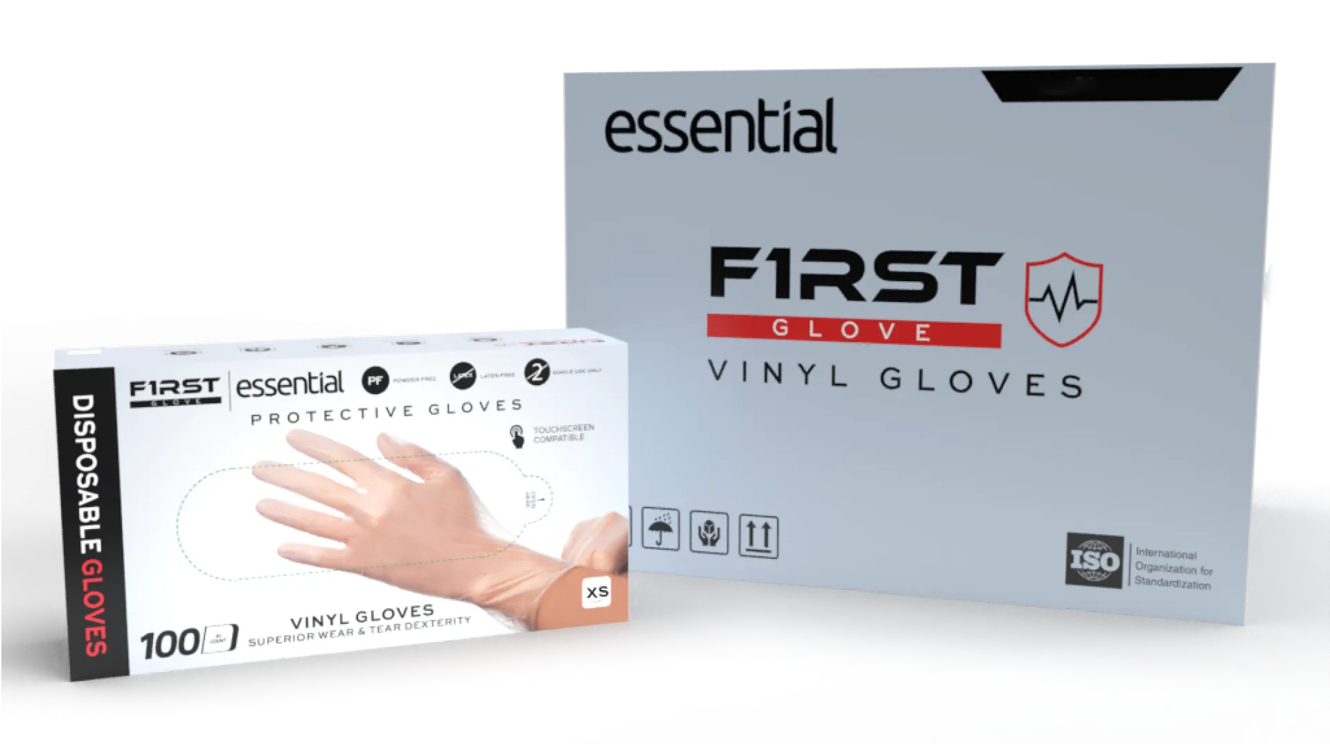 First Glove Essential 4 Mil Clear Vinyl Disposable Gloves