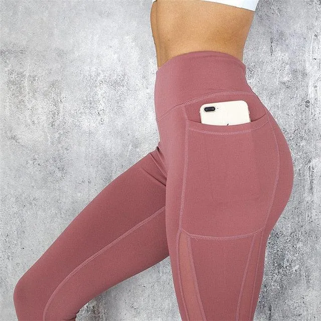 Fitness Women Leggings  - Push up Women High Waist  Pocket Workout Leggings - Fashion Casual (TBL)(F31)