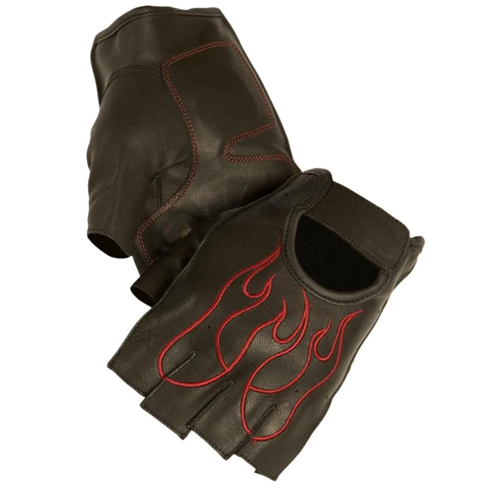 Flame Fingerless Gel Glove