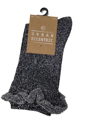 Glitter Frill Ankle Socks ONESIZE