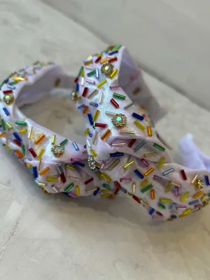 Headbands | Shimmer Jewel Sprinkle - White | Bari Lynn Accessories