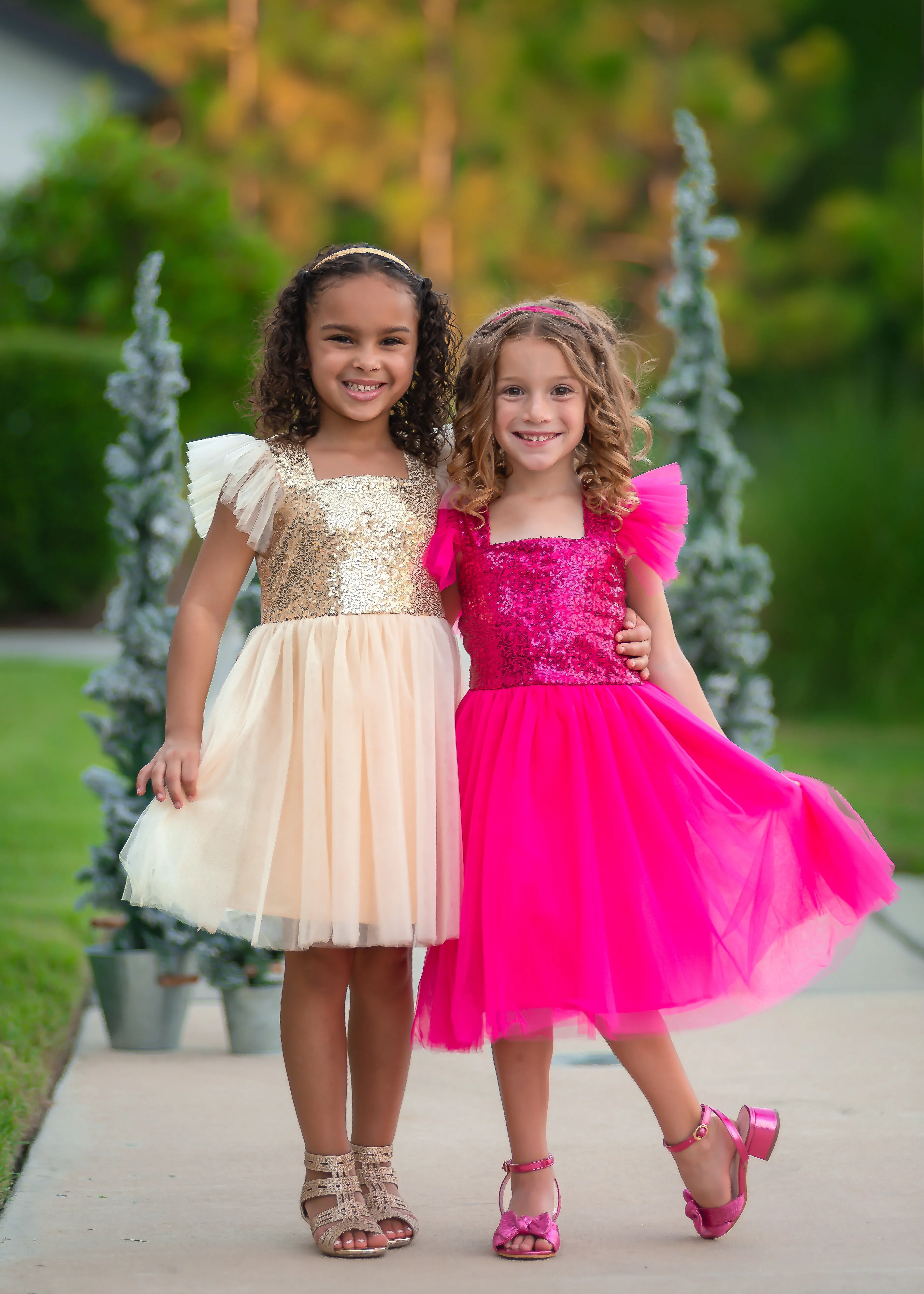 HOT PINK SPARKLE TUTU DRESS - READY TO SHIP!