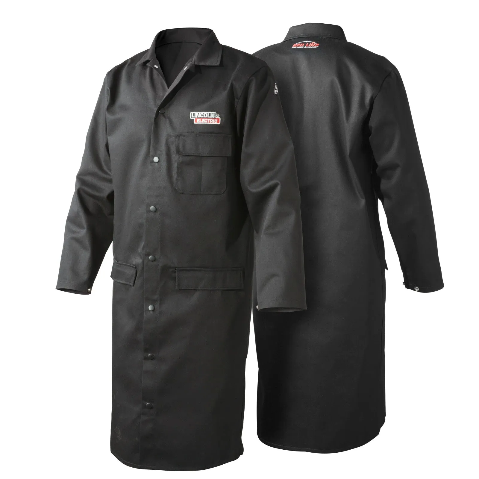 Lincoln Black Flame Retardant Lab Coat (K3112)