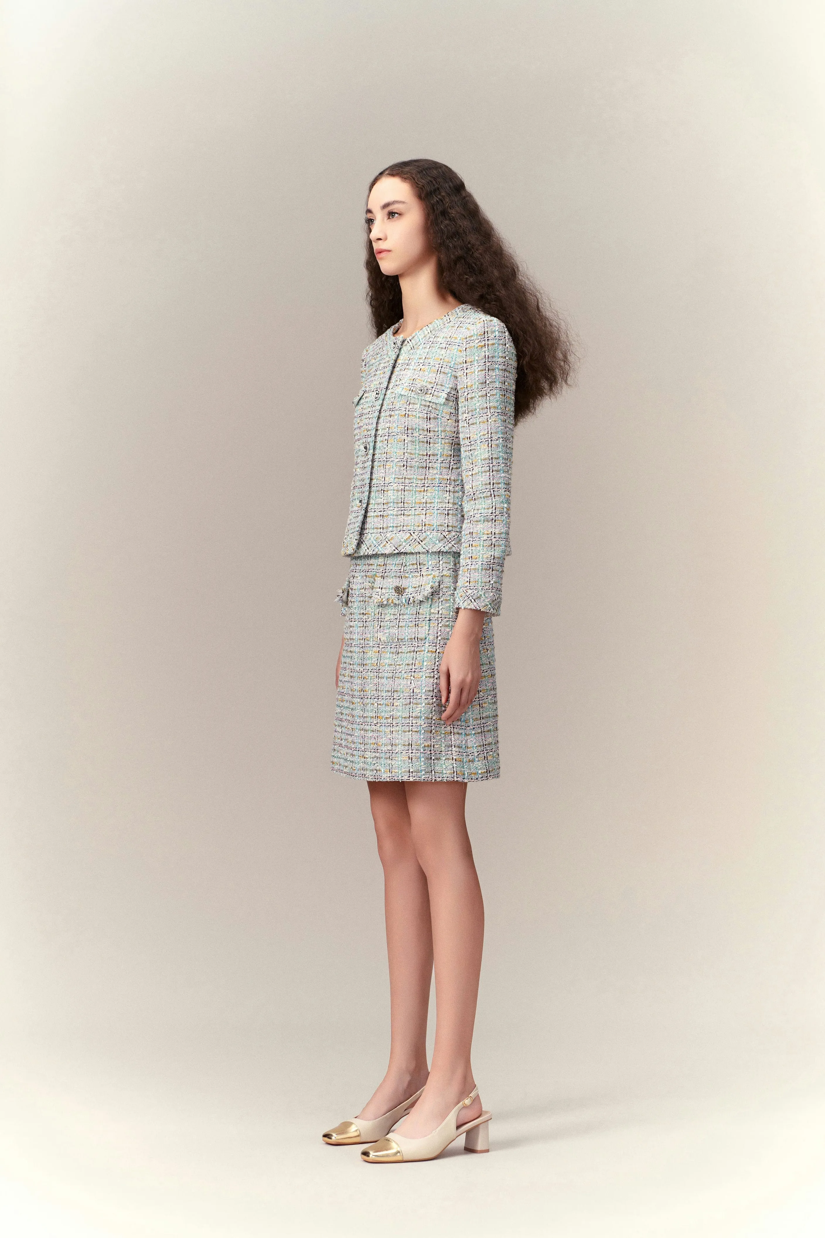 Lurex Classy Check Tweed Jacket