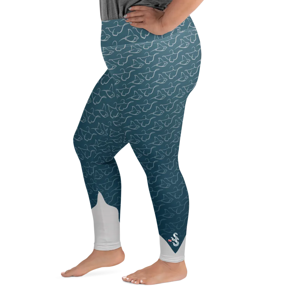 Magnificent Mantas Leggings Plus Size (Warehouse)