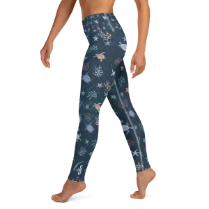 Ocean of Turtles Leggings - High Waist (Warehouse)