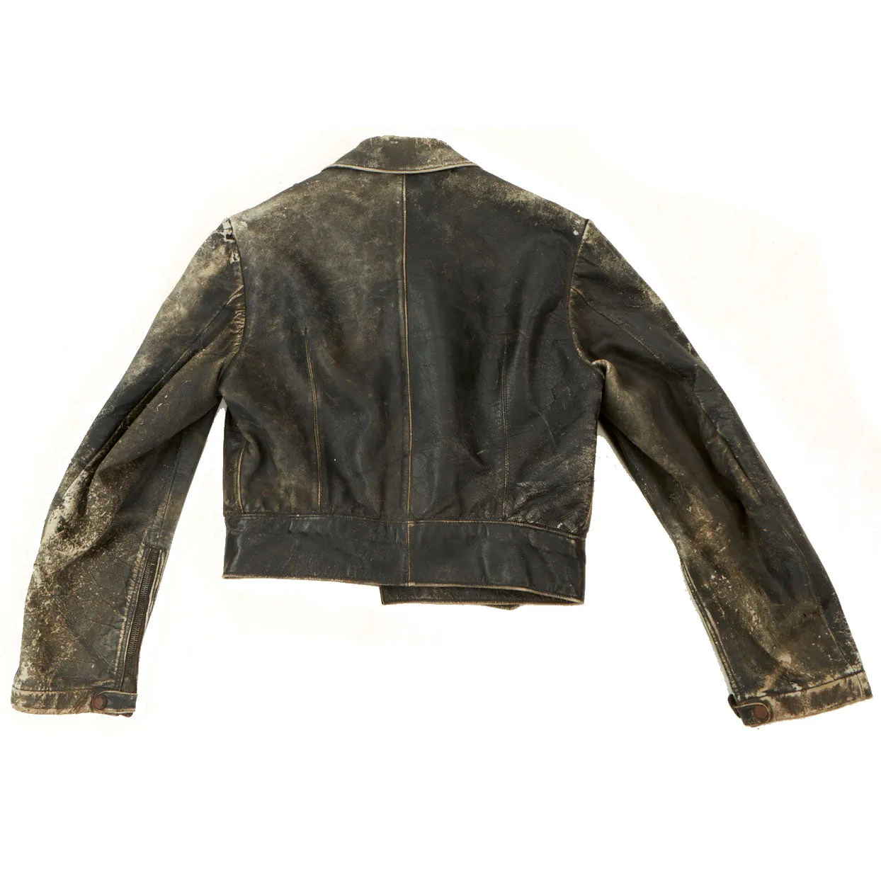 Original WWII German Luftwaffe Leather Flight Jacket with Leather Flight Helmet