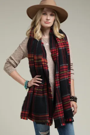 Plaid Blanket Scarves