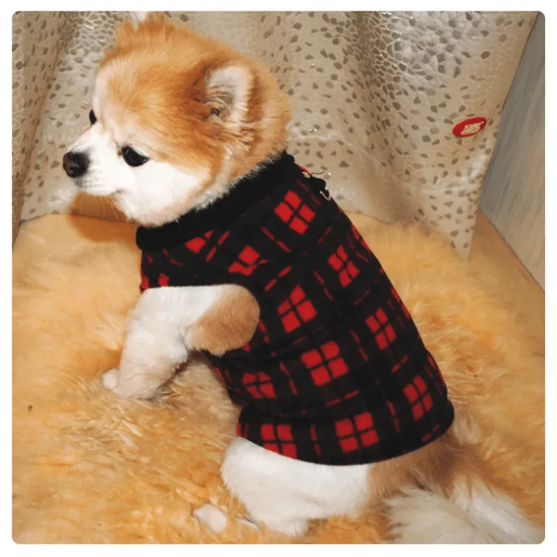 Polar Fleece Plaid Vest