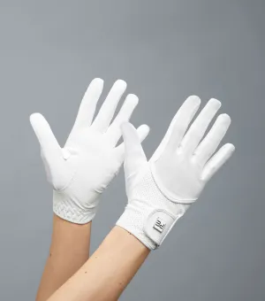 Presa Junior Mesh Competition Riding Gloves White