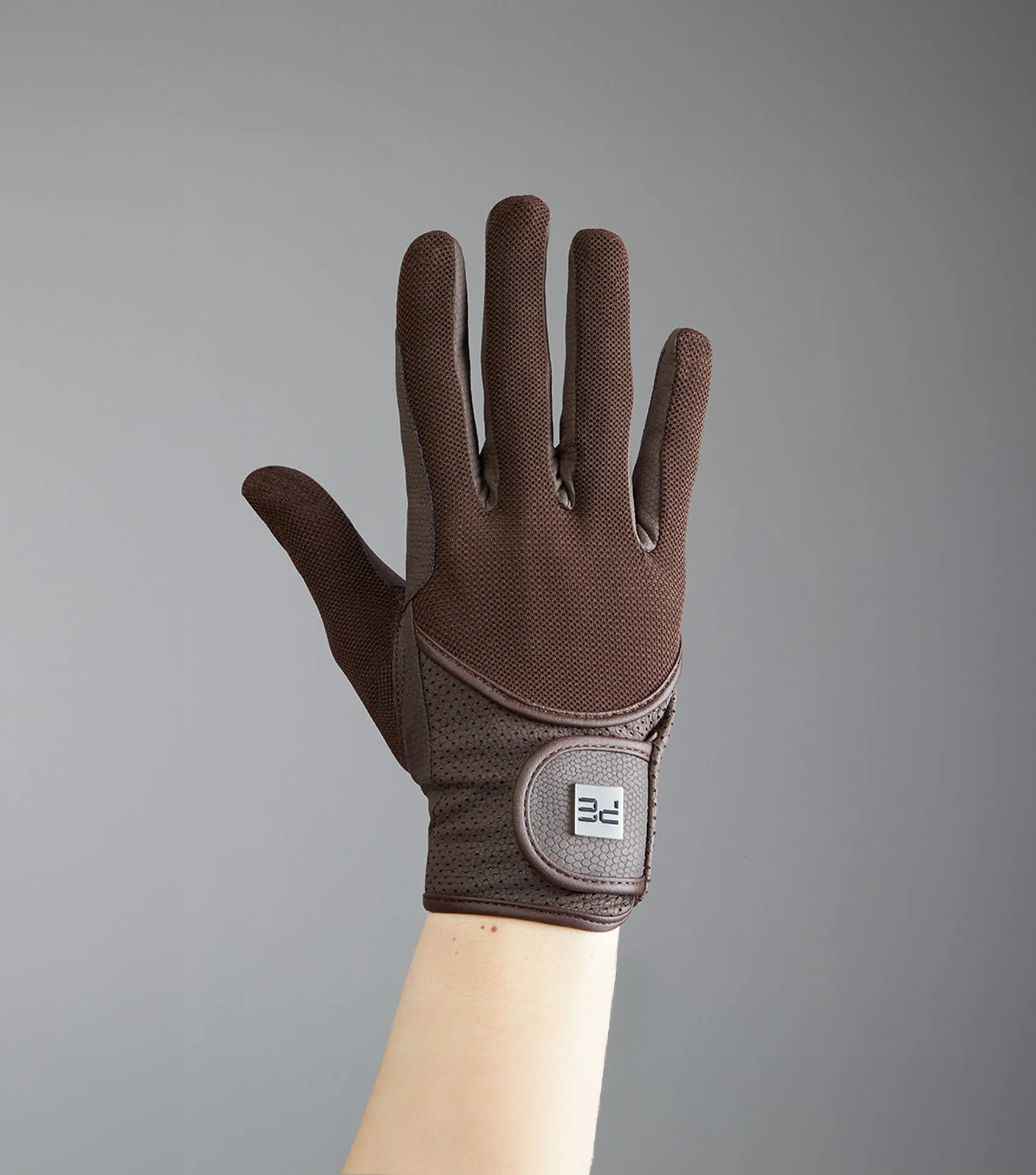 Presa Junior Mesh Riding Gloves Brown