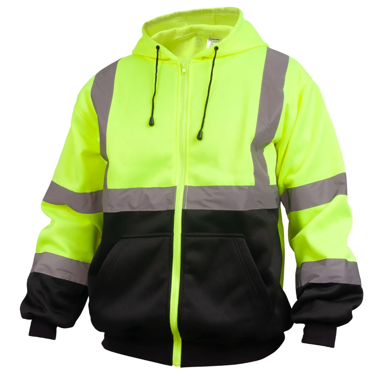 Revco Black Stallion Hi Vis Class 3 Poly Fleece Full Zip Hooded Sweatshirt (JS3050-LB)