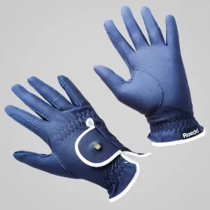 Roeckl Lona Two-Tone Riding Gloves - Navy/White