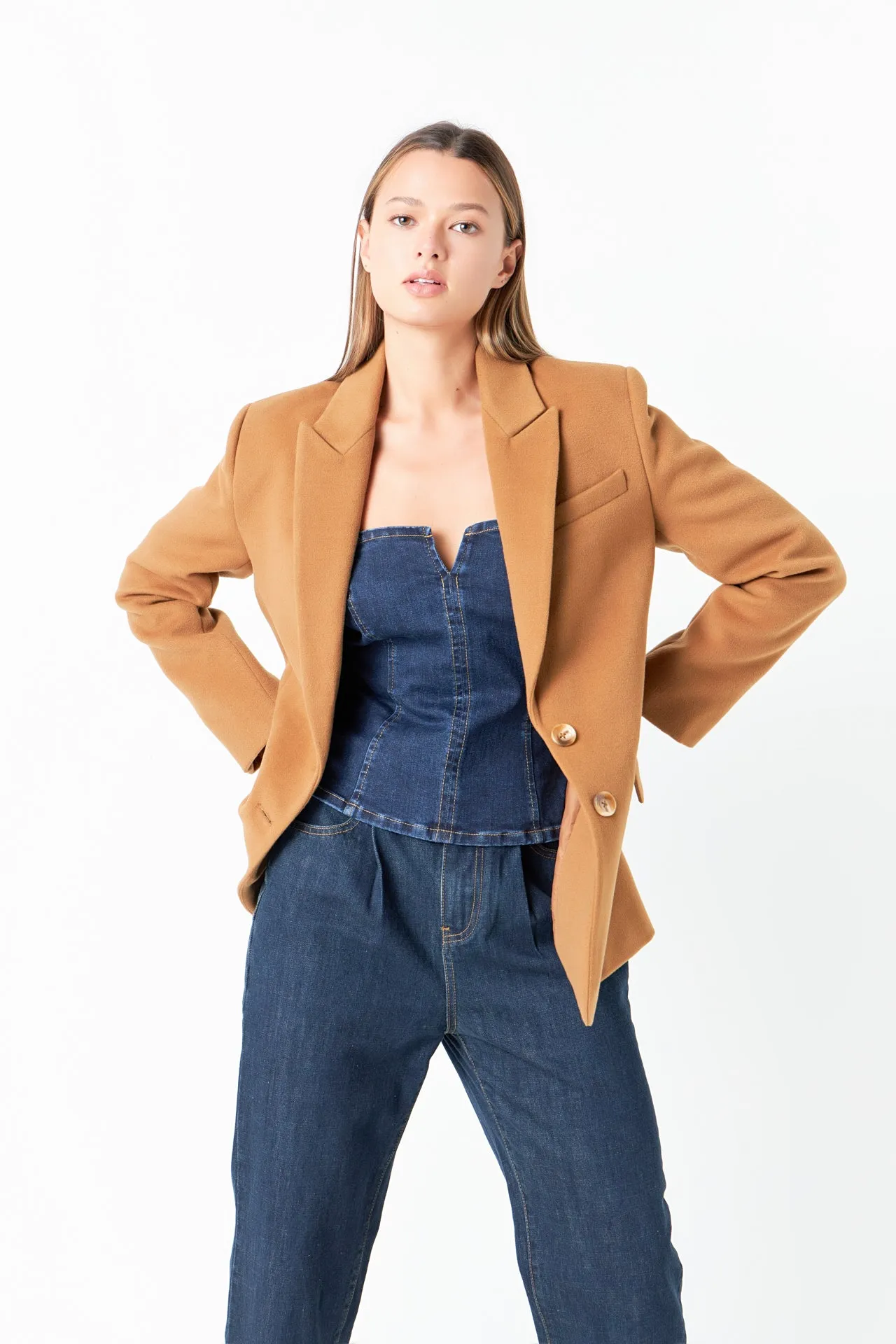 Single Breasted Oversized Blazer