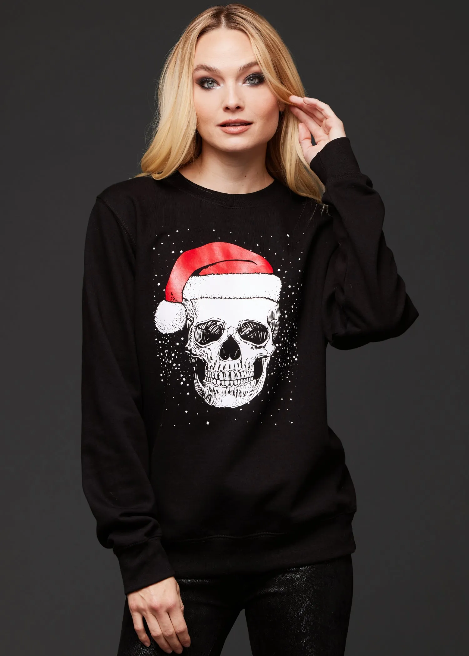 Skull Santa Ugly Xmas Sweater Goth Sweatshirt