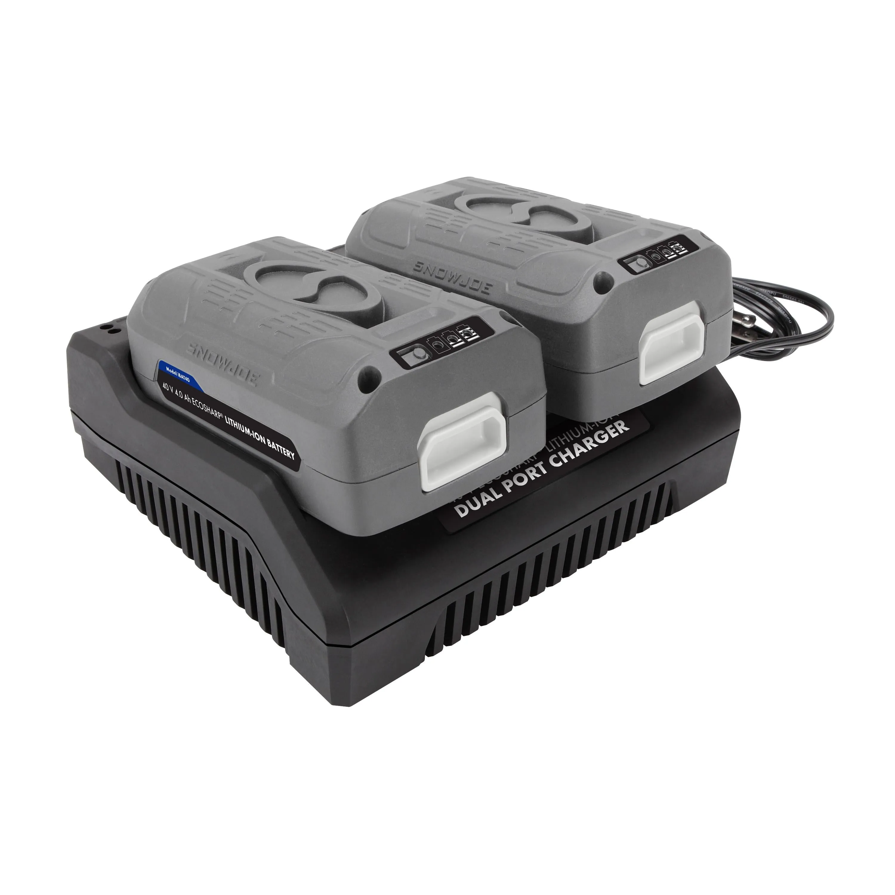 Snow Joe   Sun Joe CERTIFIED AUTHENTIC iCHRG40-DPC iONMAX Lithium-Ion Battery Dual Port Charger | 40 Volt