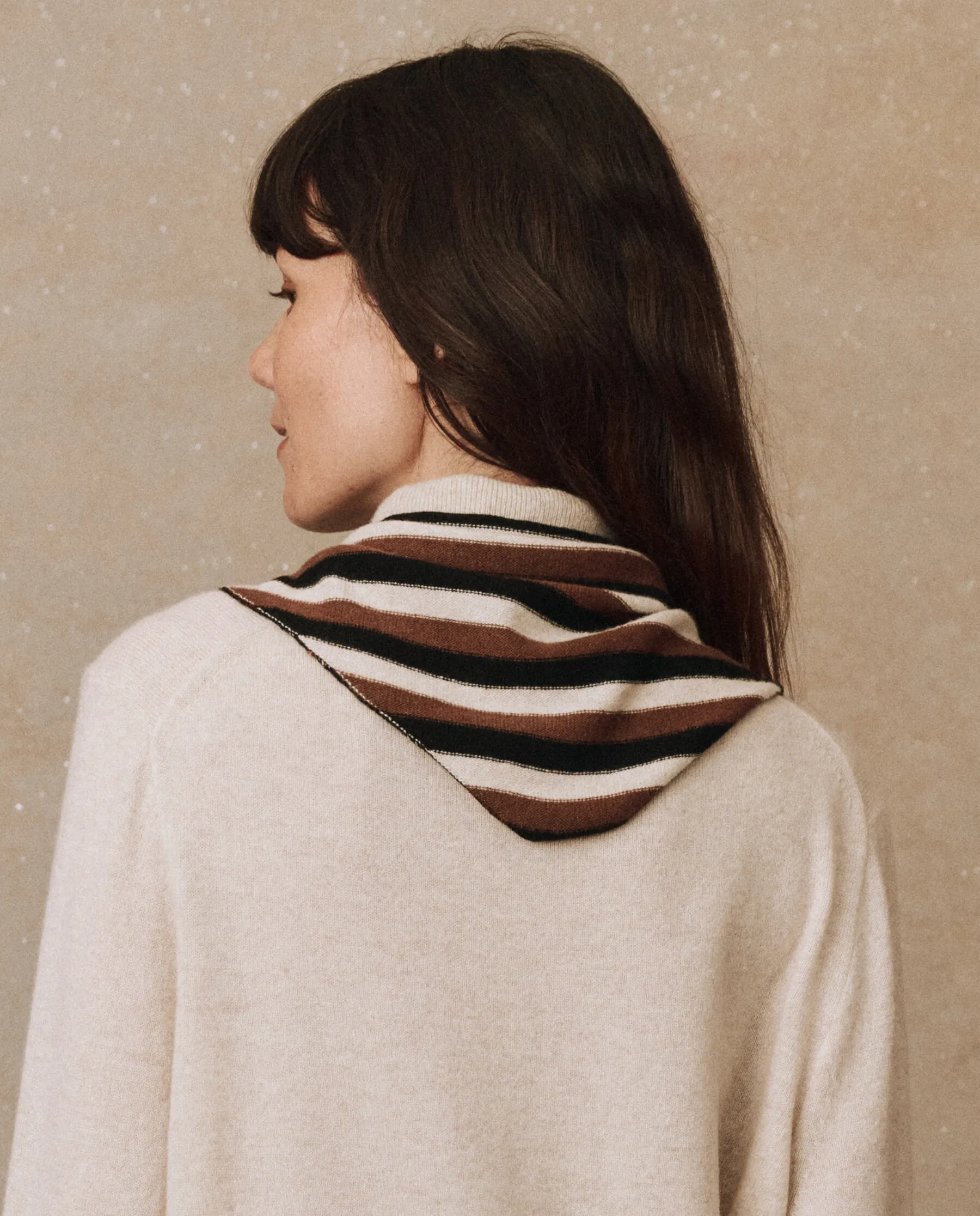 The Cashmere Neckerchief. -- Santal Stripe